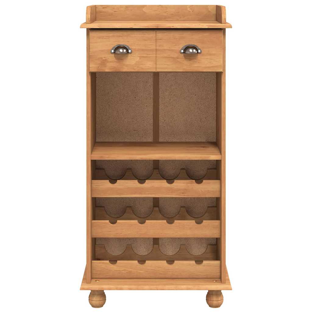 Wijnkast ASKIM Honing Wax 57 x 37 x 114 cm Massief grenenhout