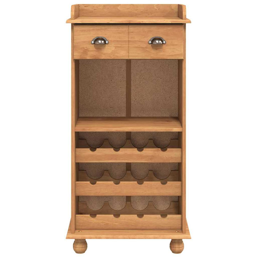 Wijnkast ASKIM Honing Wax 57 x 37 x 114 cm Massief grenenhout