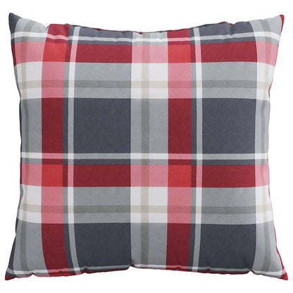 Bankkussens 4 stuks Rood Geruit Patroon 40x40 cm Stof