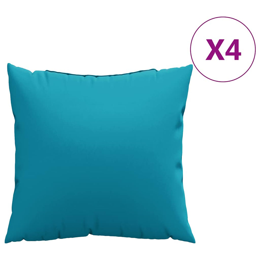 Bankkussens 4 stuks Blauw 50x50 cm Stof