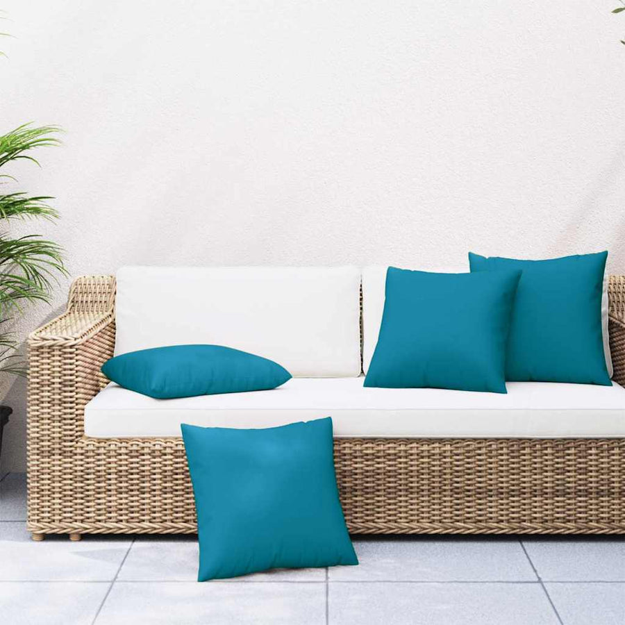 Bankkussens 4 stuks Blauw 50x50 cm Stof