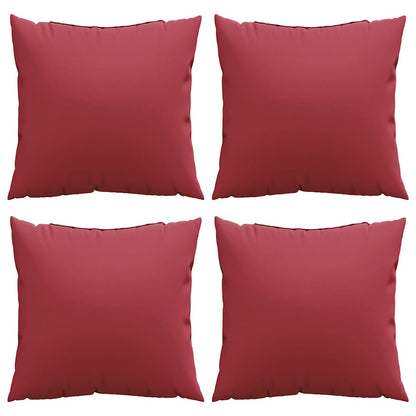 Bankkussens 4 stuks Wijnrood 60x60 cm Stof