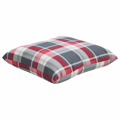 Bankkussens 4 stuks Rood Geruit Patroon 60x60 cm Stof