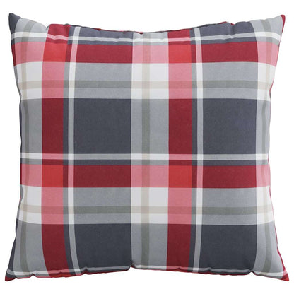 Bankkussens 4 stuks Rood Geruit Patroon 60x60 cm Stof