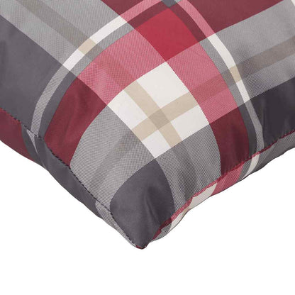 Bankkussens 4 stuks Rood Geruit Patroon 60x60 cm Stof