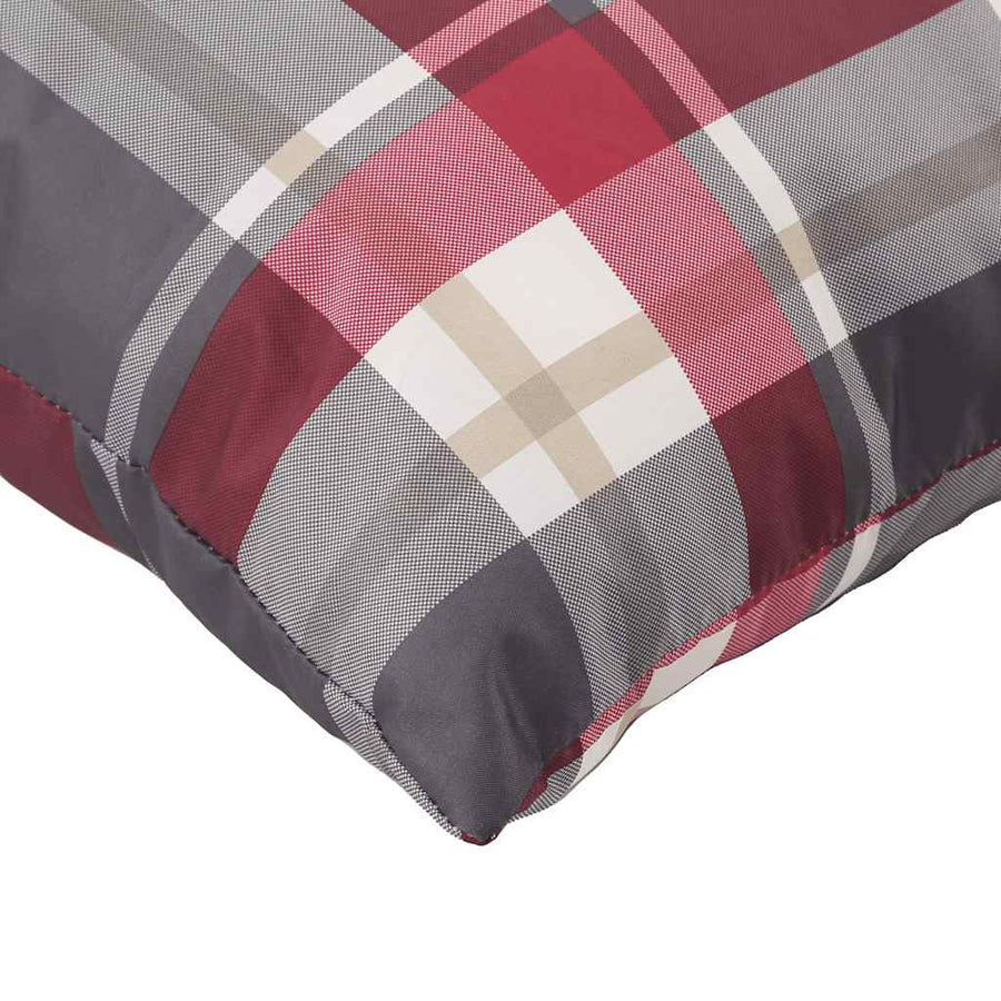 Bankkussens 4 stuks Rood Geruit Patroon 60x60 cm Stof