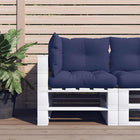 Pallet cushions 3 pcs oxford fabric navy blue