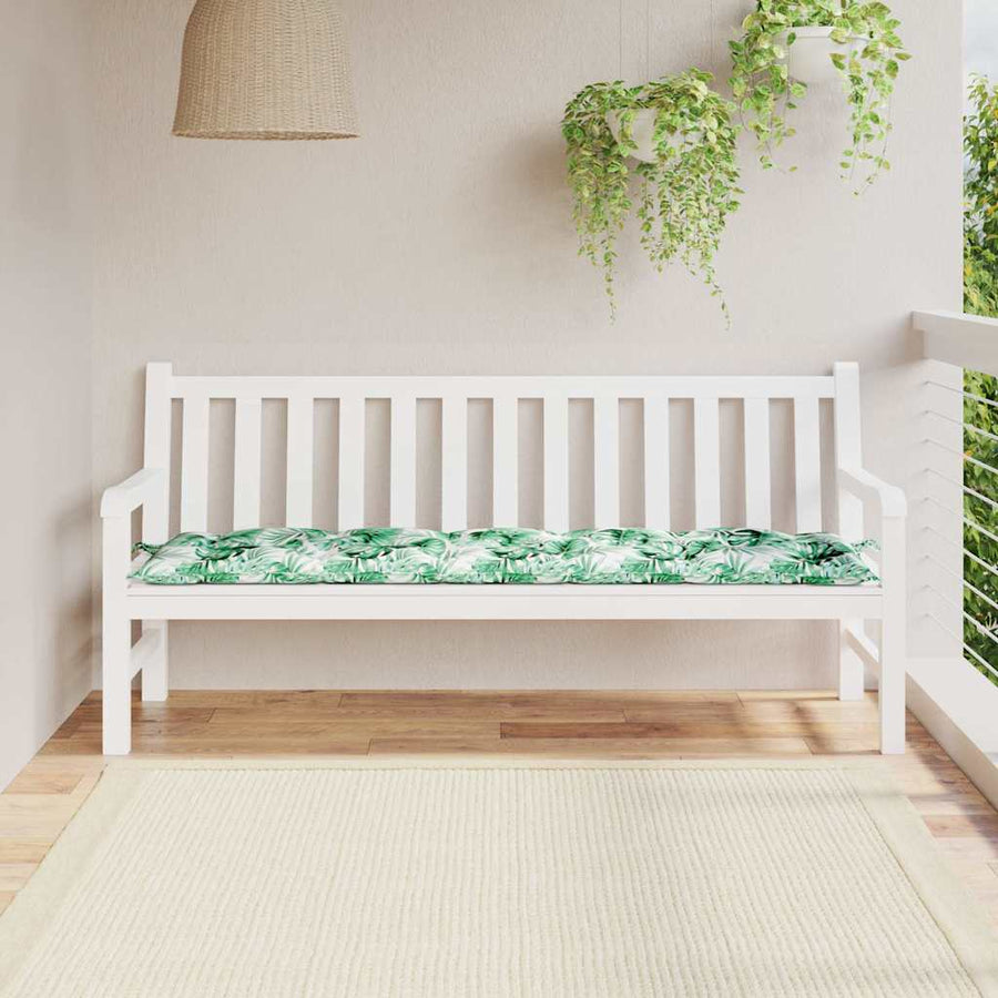 Tuinbankkussen 180x50x7 cm oxford stof bladpatroon