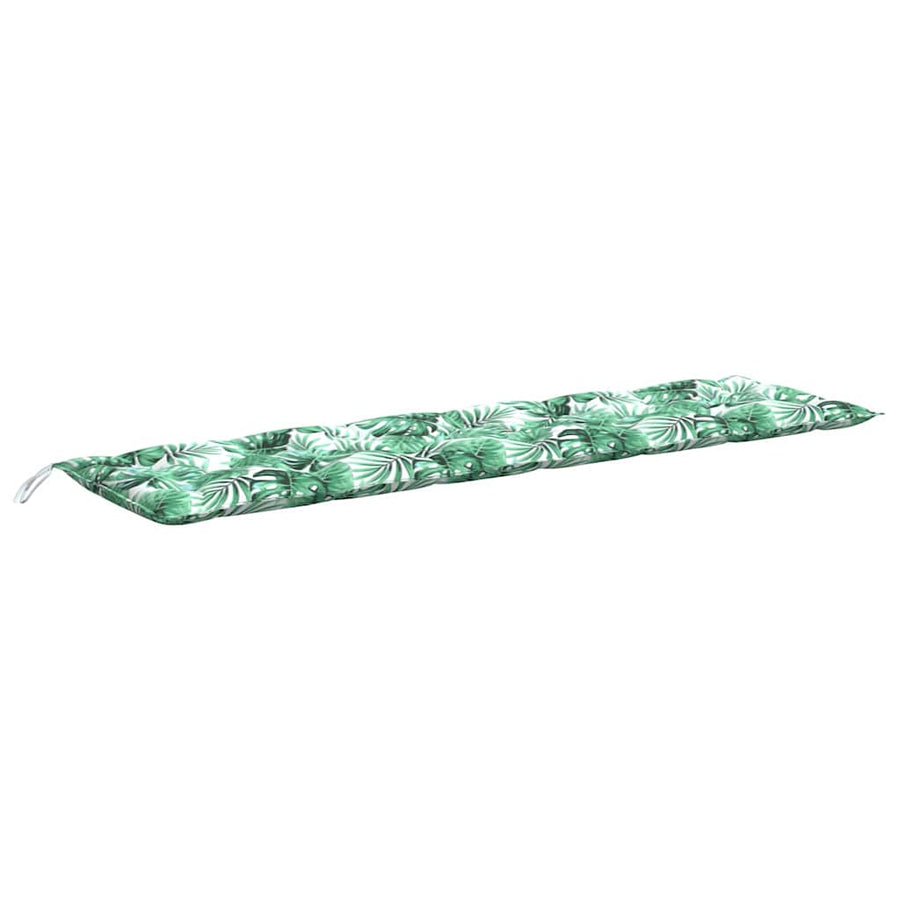 Tuinbankkussen met bladpatroon, 200x50x7 cm, Oxfordstof