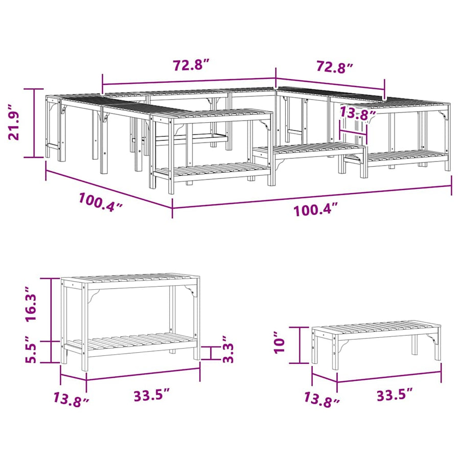 Hot Tub Omgeving Bruin 250 x 250 cm