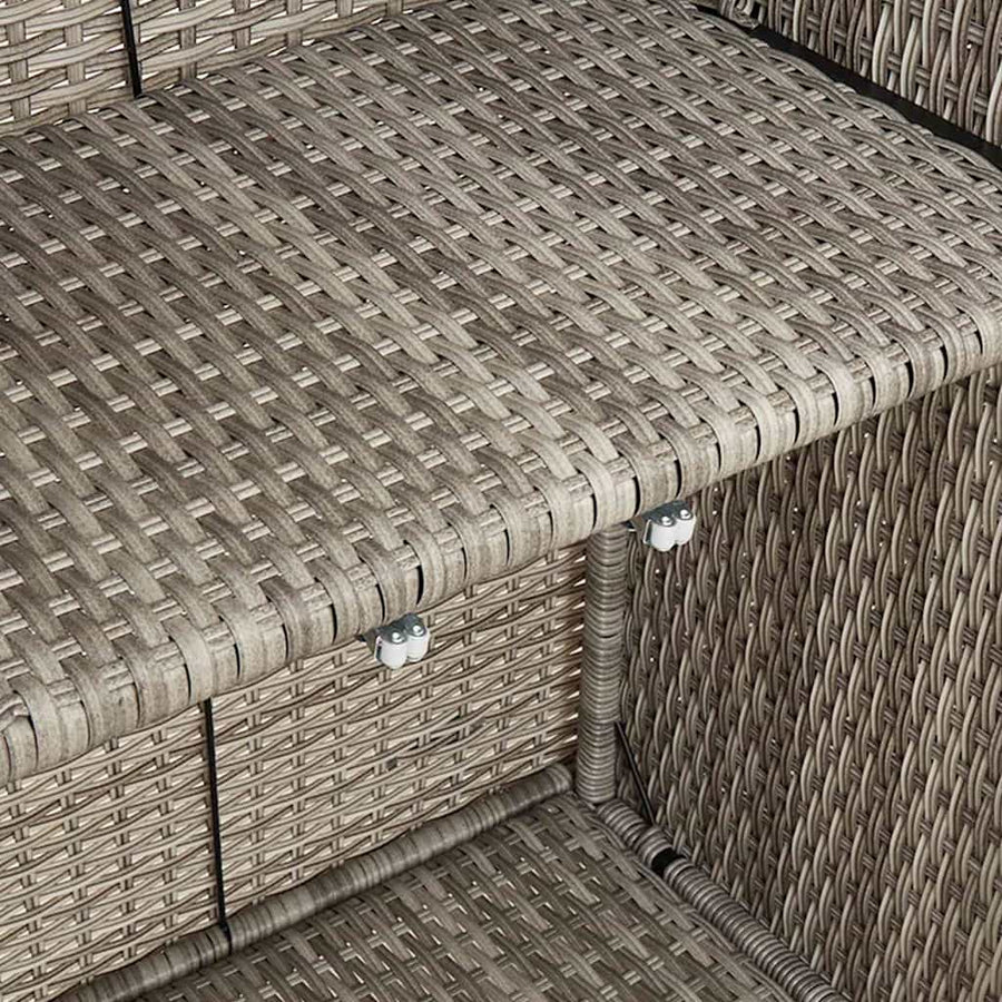 Opbergkast met opslag met de deur Lichtgrijs 100 x 36 x 102cm Rattan