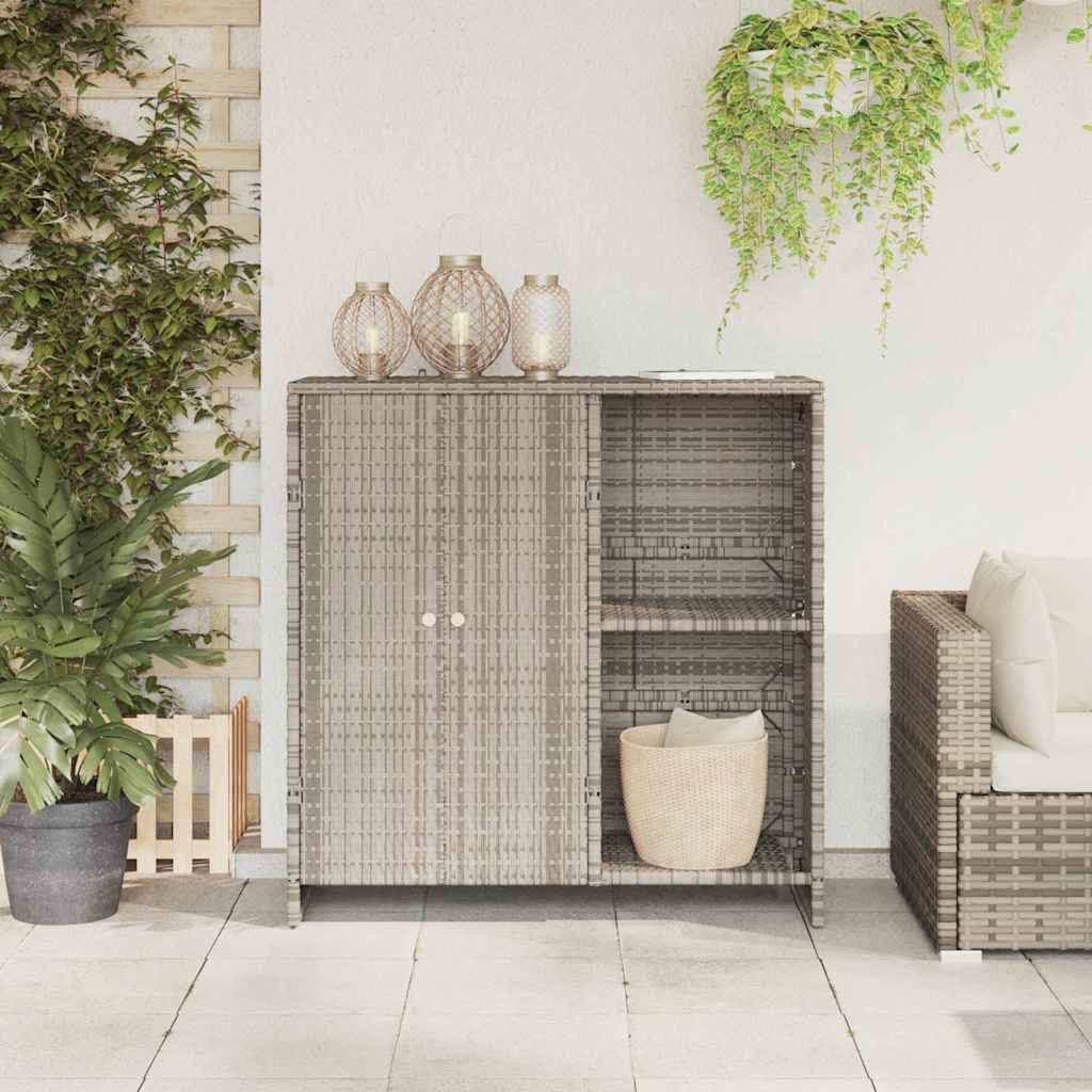Opbergkast met opslag met de deur Lichtgrijs 100 x 36 x 102cm Rattan