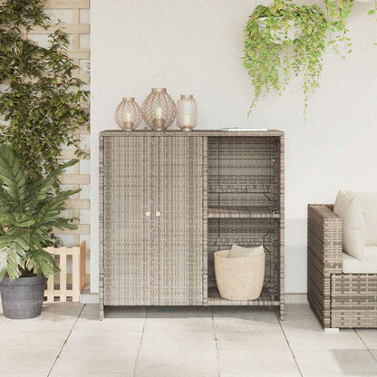 Opbergkast met opslag met de deur Lichtgrijs 100 x 36 x 102cm Rattan