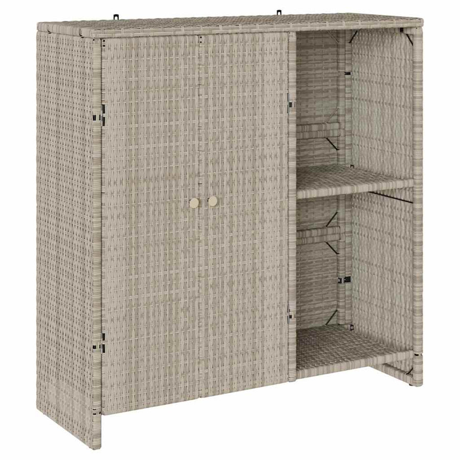 Opbergkast met opslag met de deur Lichtgrijs 100 x 36 x 102cm Rattan