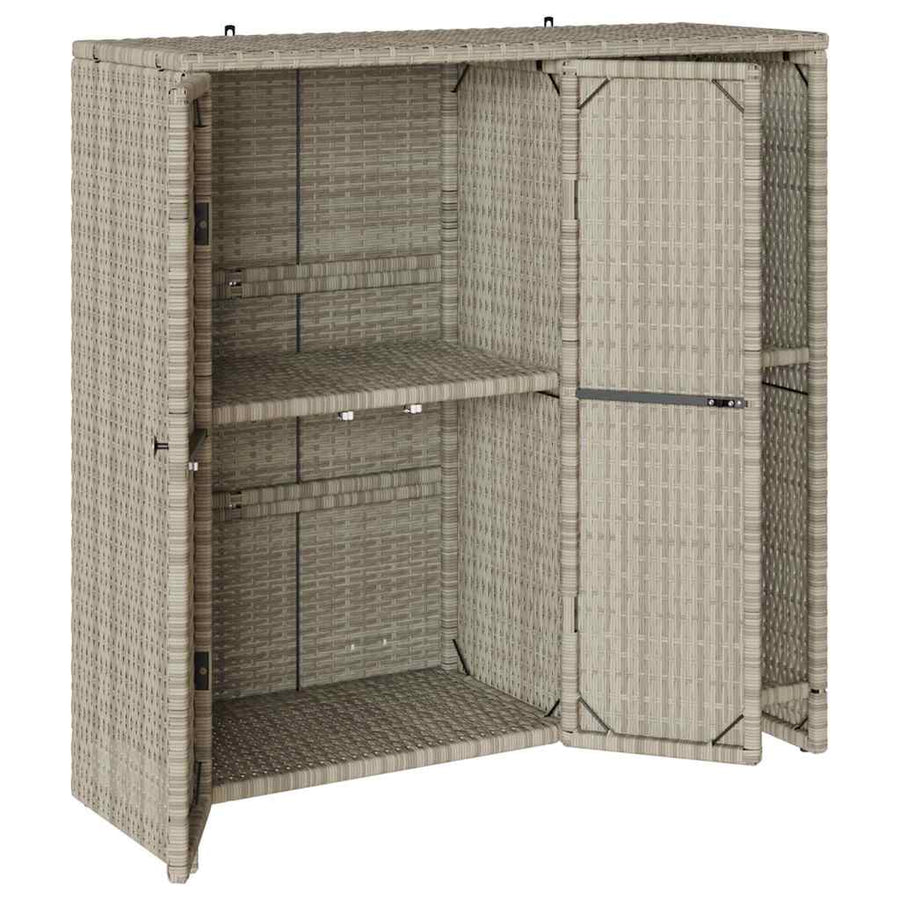 Opbergkast met opslag met de deur Lichtgrijs 100 x 36 x 102cm Rattan