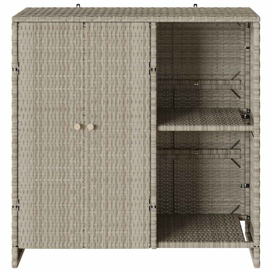 Opbergkast met opslag met de deur Lichtgrijs 100 x 36 x 102cm Rattan