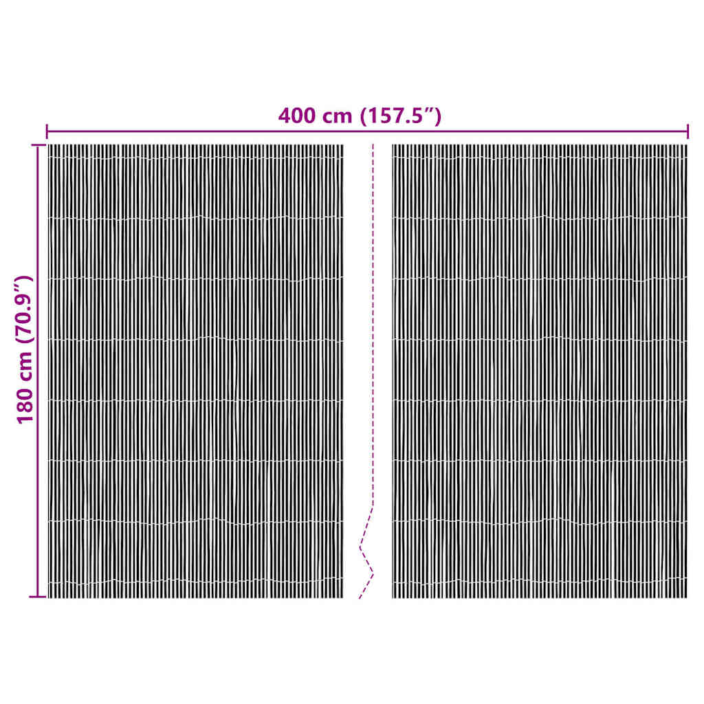 Bamboehek Bruin Bamboe 400 x 180 cm