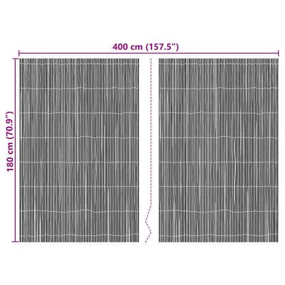 Bamboehek Bruin Bamboe 400 x 180 cm