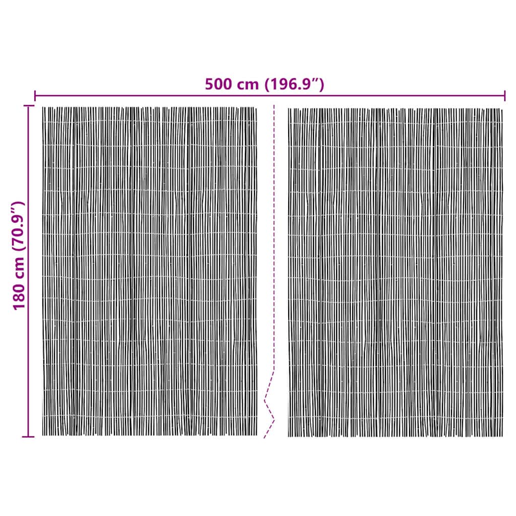 Bamboehek Bruin Bamboe 500 x 180 cm