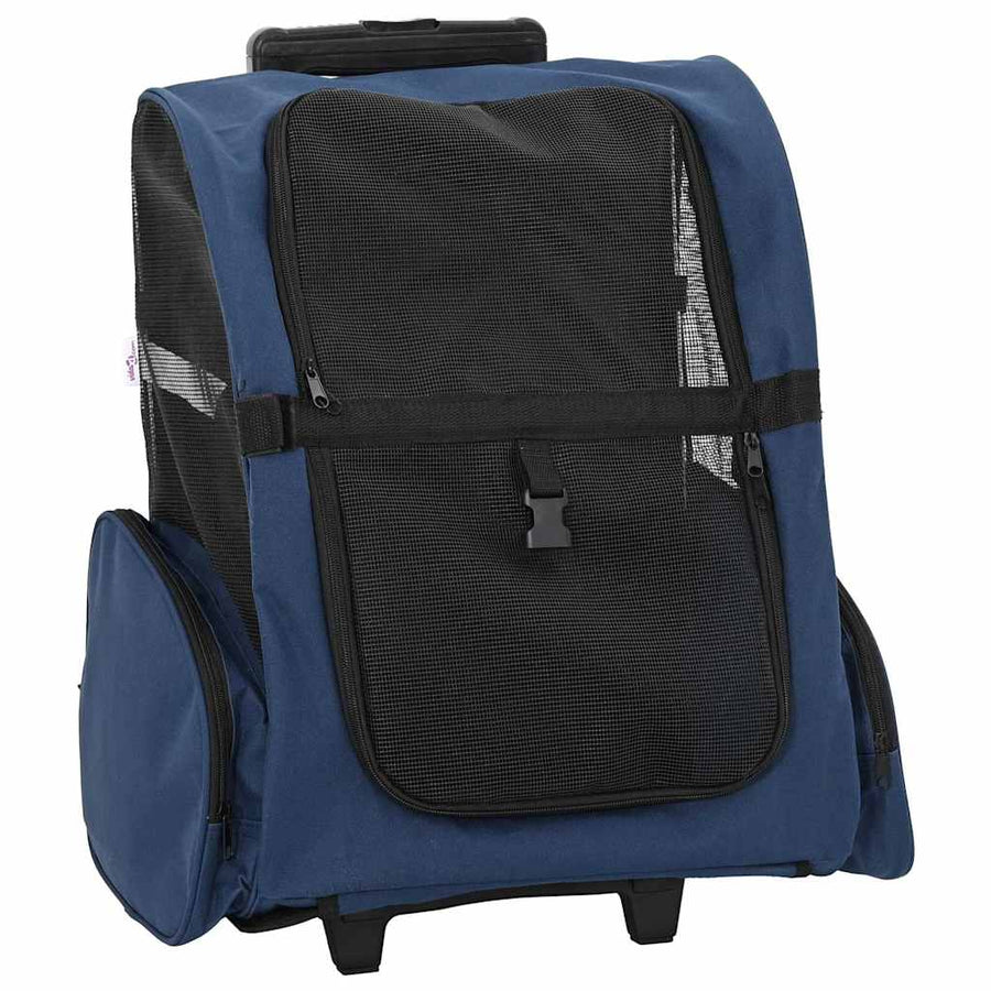 Huisdierentrolley 3-in-1 48x32x57 cm oxford stof blauw