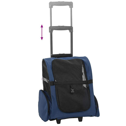 Huisdierentrolley 3-in-1 48x32x57 cm oxford stof blauw