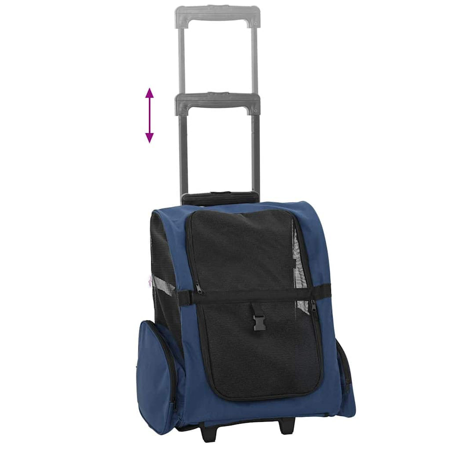 Huisdierentrolley 3-in-1 48x32x57 cm oxford stof blauw