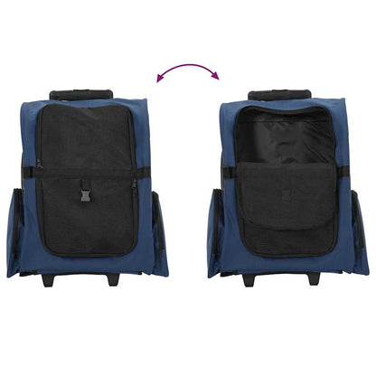 Huisdierentrolley 3-in-1 48x32x57 cm oxford stof blauw