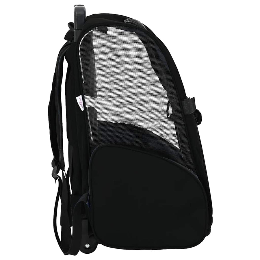 Huisdierentrolley 3-in-1 48x32x57 cm oxford stof zwart