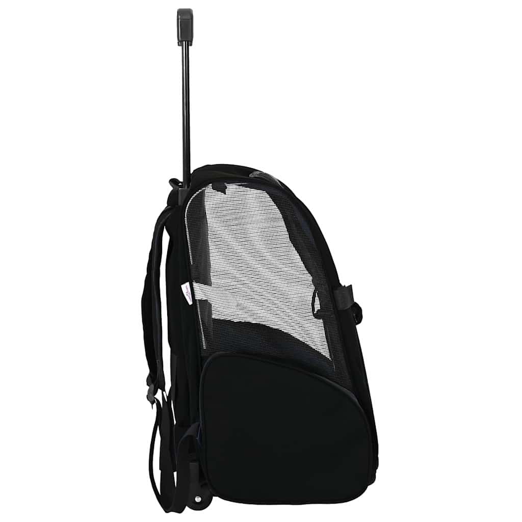 Huisdierentrolley 3-in-1 48x32x57 cm oxford stof zwart