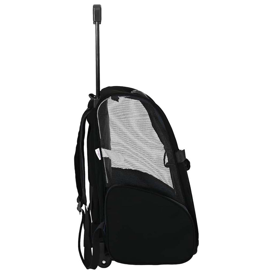Huisdierentrolley 3-in-1 48x32x57 cm oxford stof zwart