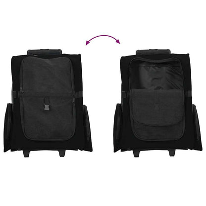 Huisdierentrolley 3-in-1 48x32x57 cm oxford stof zwart