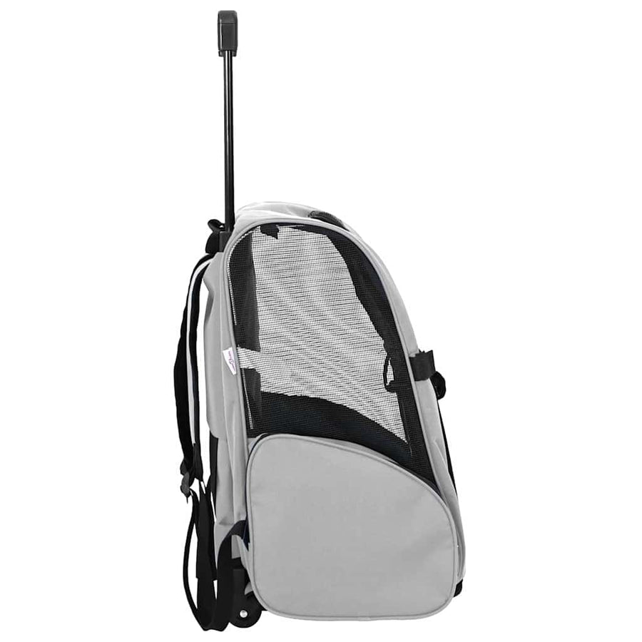 Huisdierentrolley 3-in-1 48x32x57 cm oxford stof grijs