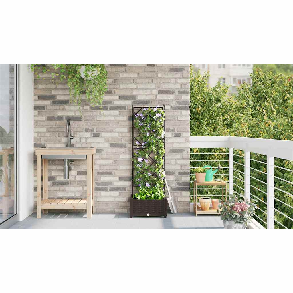 Plantenbak Bruin 40 x 40 x 125,5 cm PP