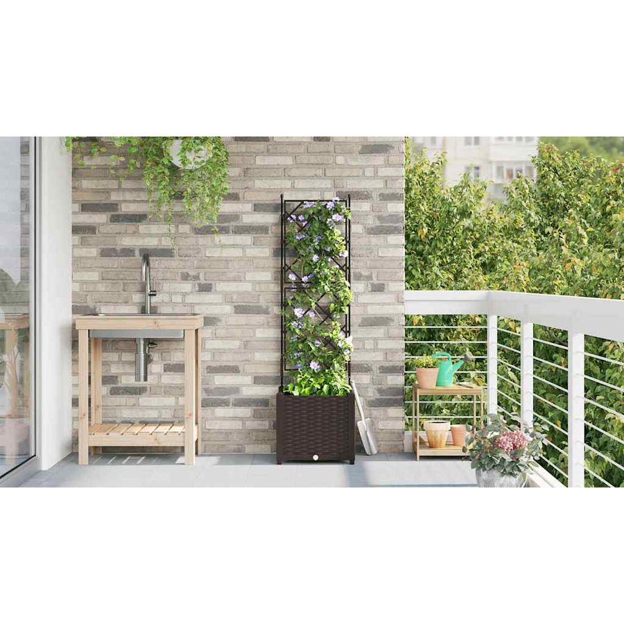 Plantenbak Bruin 40 x 40 x 143 cm PP