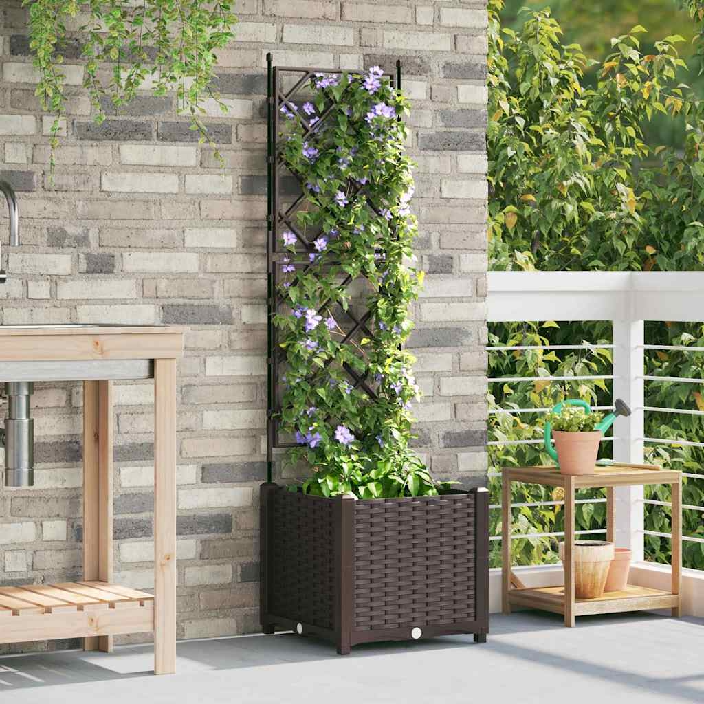 Plantenbak Bruin 40 x 40 x 143 cm PP