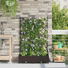 Tuin Bloempot 2 pcs Bruin 80 x 40 x 125,5 cm Staal