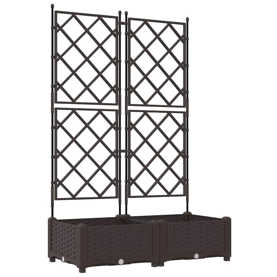Tuin Bloempot 2 pcs Bruin 80 x 40 x 125,5 cm Staal