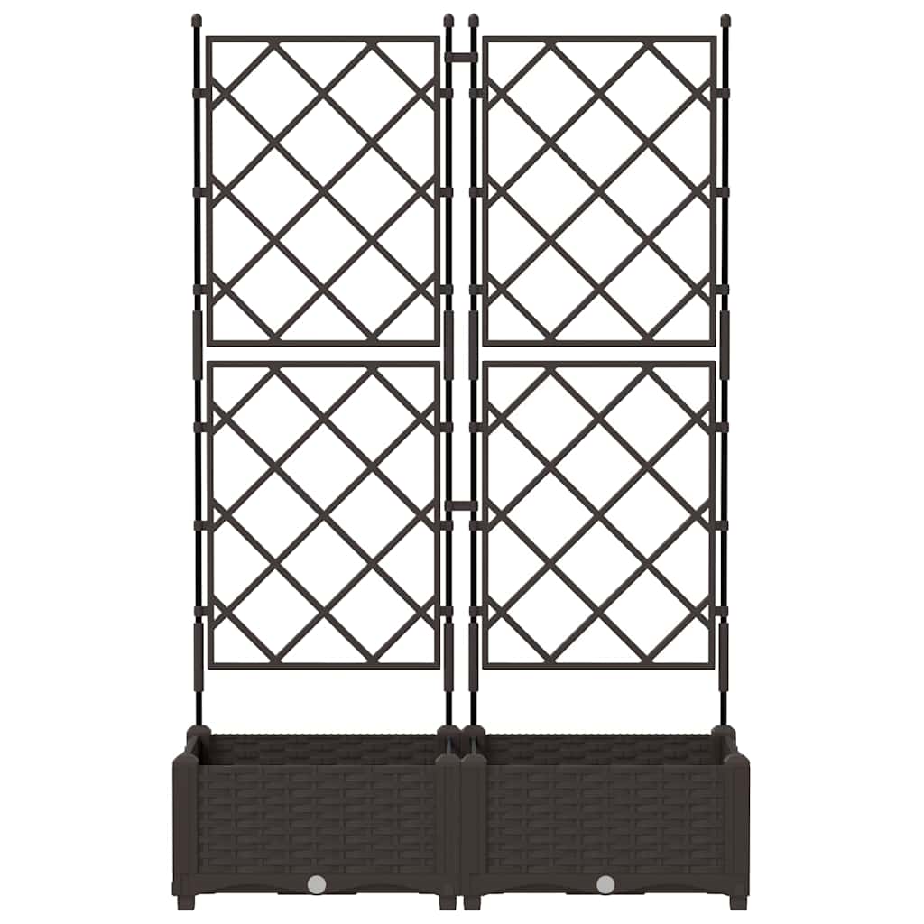 Tuin Bloempot 2 pcs Bruin 80 x 40 x 125,5 cm Staal