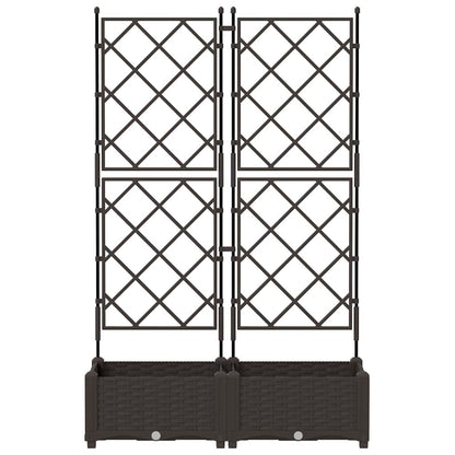 Tuin Bloempot 2 pcs Bruin 80 x 40 x 125,5 cm Staal