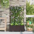 Plantenbak 2 st bruin 80x40x143 cm PP