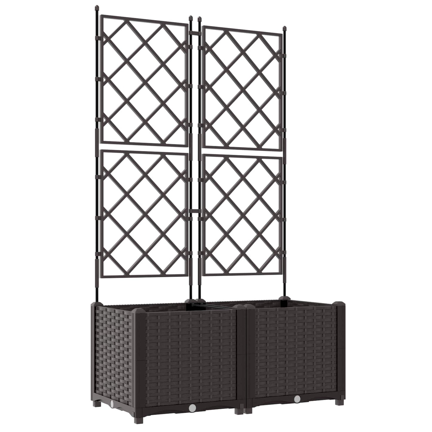 Plantenbak 2 st Bruin 80 x 40 x 143 cm PP