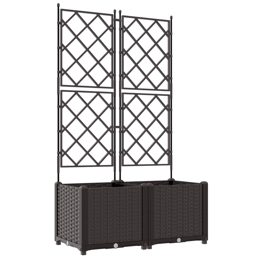 Plantenbak 2 st Bruin 80 x 40 x 143 cm PP