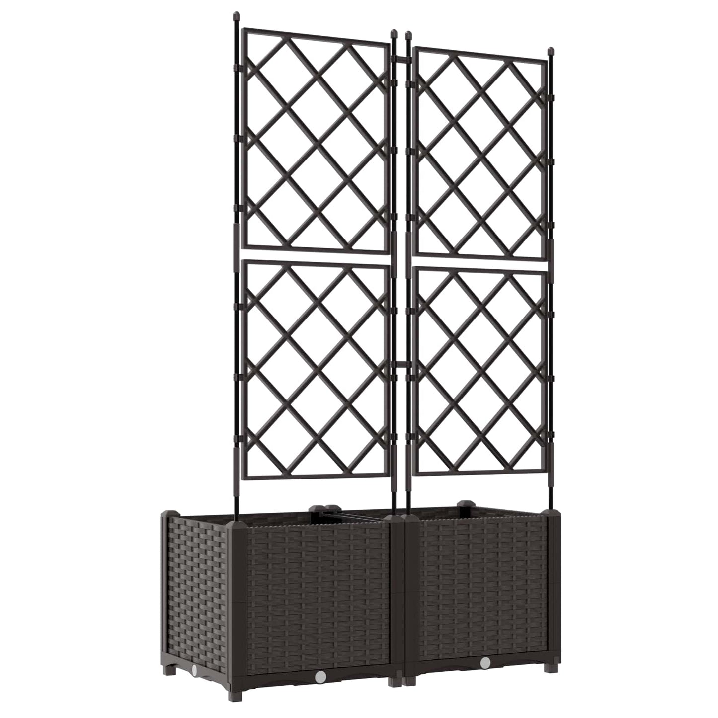 Plantenbak 2 st Bruin 80 x 40 x 143 cm PP
