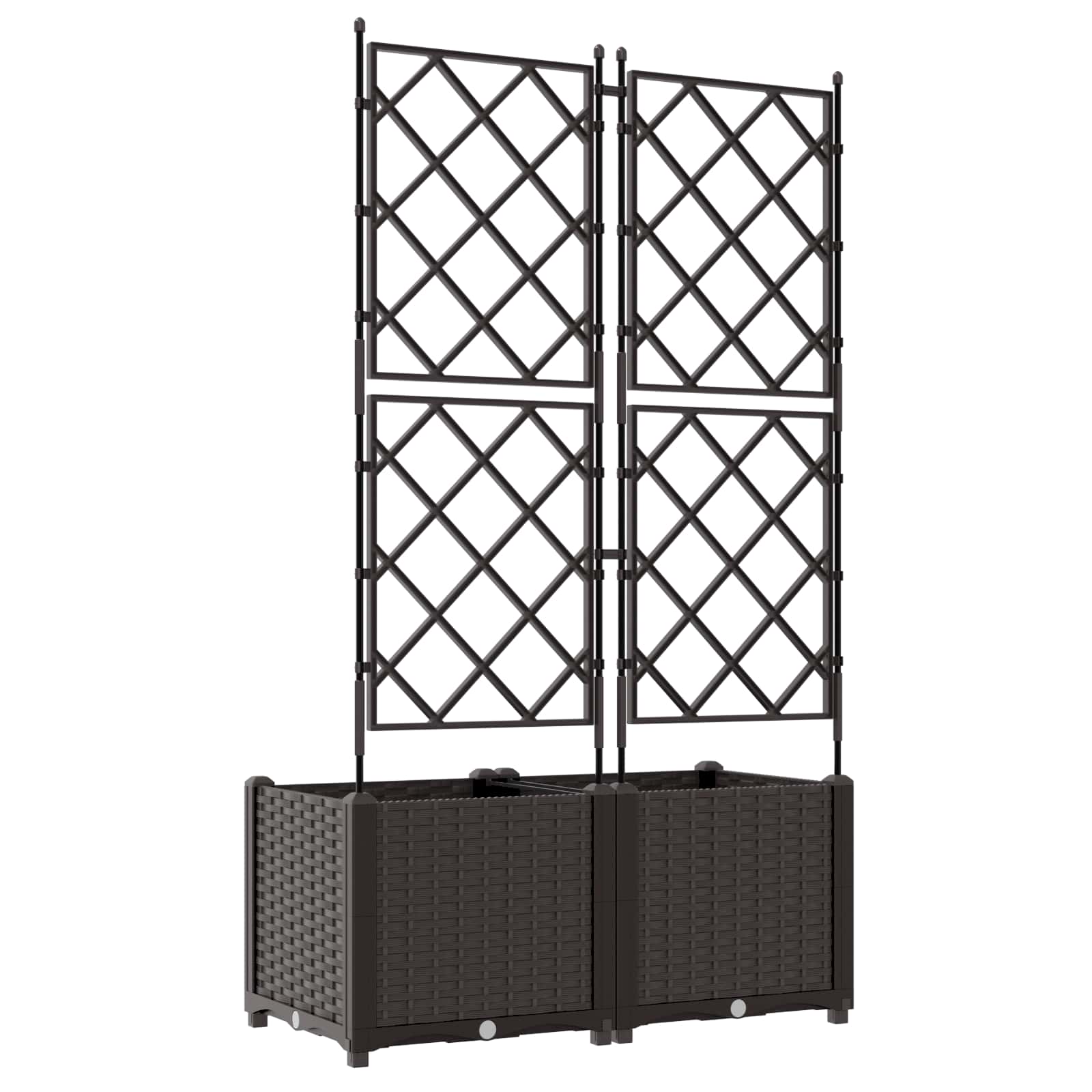 Plantenbak 2 st Bruin 80 x 40 x 143 cm PP