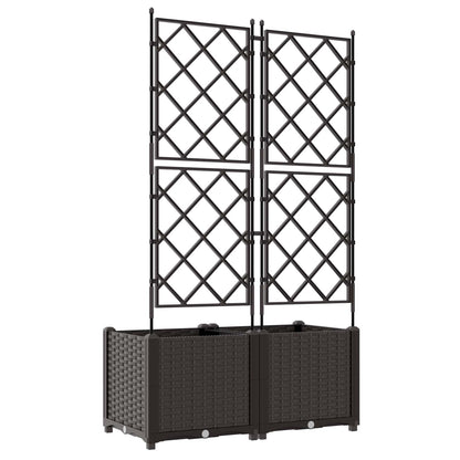 Plantenbak 2 st Bruin 80 x 40 x 143 cm PP