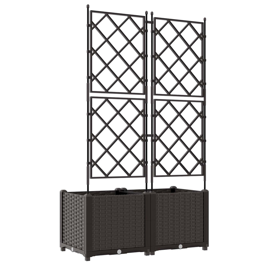 Plantenbak 2 st Bruin 80 x 40 x 143 cm PP