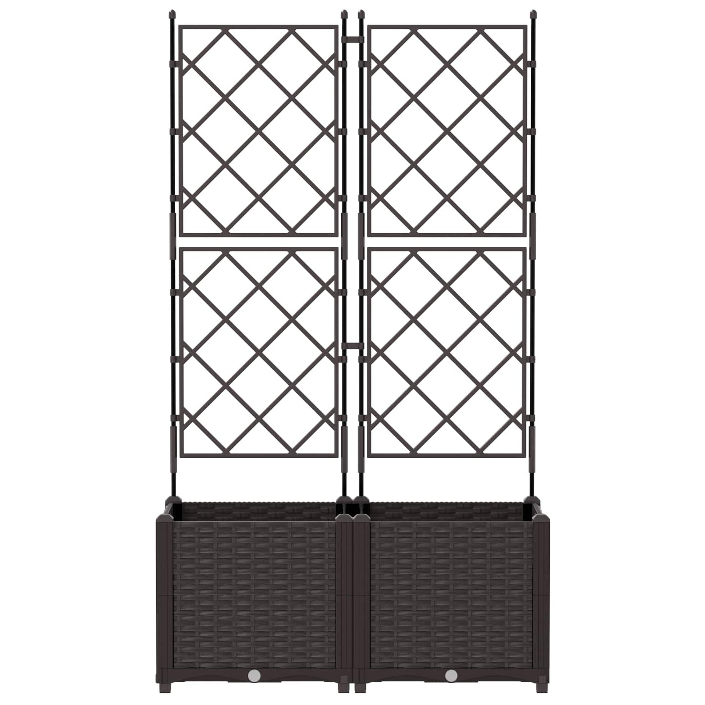 Plantenbak 2 st Bruin 80 x 40 x 143 cm PP