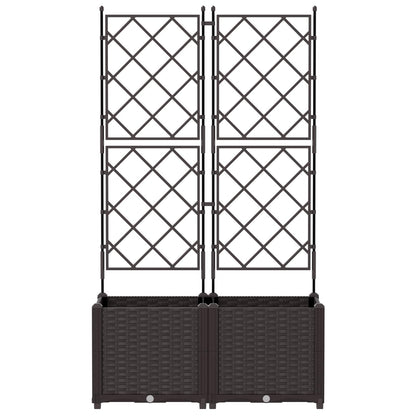 Plantenbak 2 st Bruin 80 x 40 x 143 cm PP