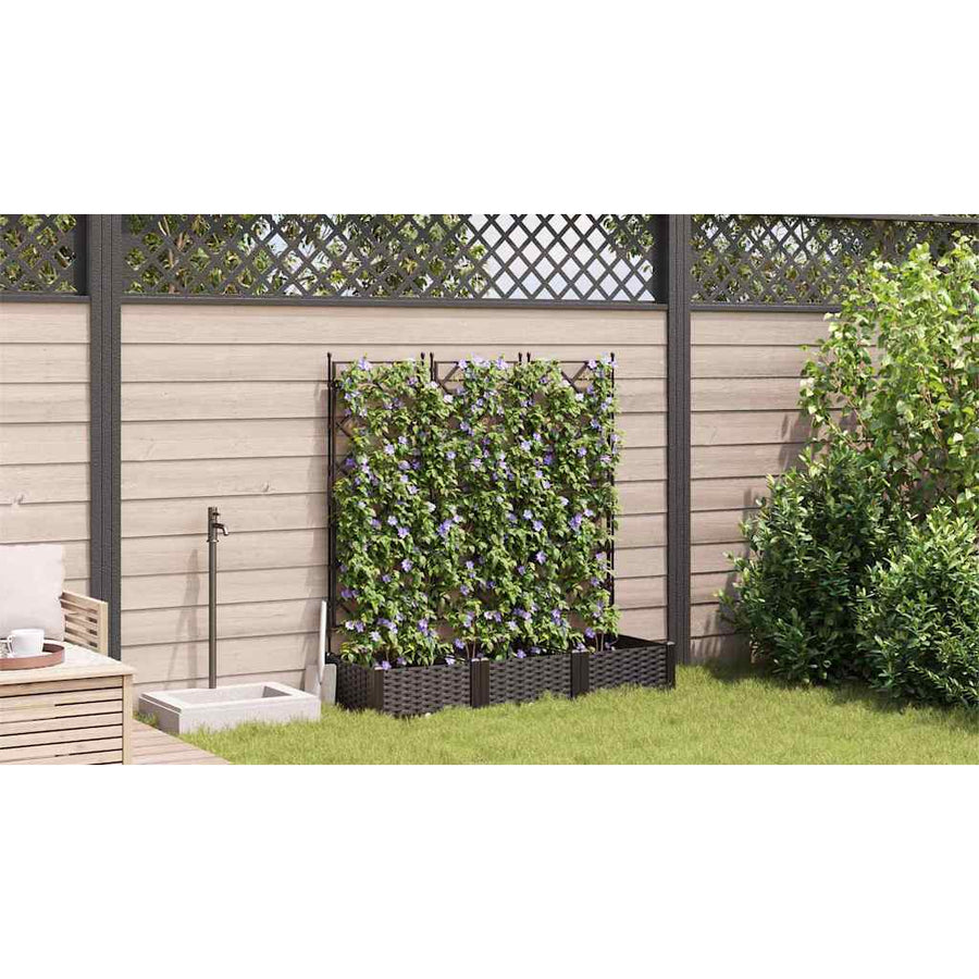 Tuin Bloempot 3 pcs Bruin 120 x 40 x 125,5 cm Staal