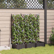 Plantenbak 3 stuks 120x40x125,5 cm staal bruin